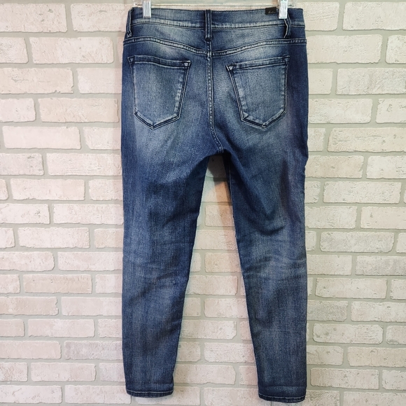 Kancan Womens Double Patched Distressed Holy Denim Jeans Size W 11 29 - Picture 12 of 15